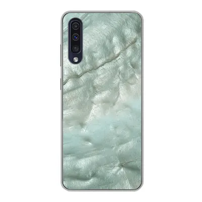 Produktbild von MuchoWow® Handyhülle Schutzhülle Hülle für Samsung Galaxy A30s Natursteine - Grün - Perlmutt Silikon Softcase Handy Hülle - Karteninhaber