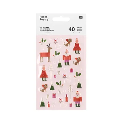 Produktbild von 40 Weihnachtsmann Gel Aufkleber