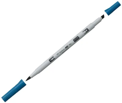Produktbild von Dual-Fasermaler ABT Pro Keilspitze/Pinselspitze Alkoholbasis navy blue Packung mit 3 Stück