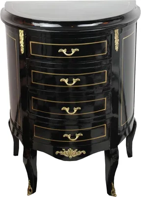 Image de Casa Padrino Commode baroque noir/or Largeur 68 cm - Meubles de style antique