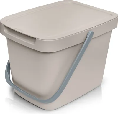 Produktbild von YourCasa® Biomülleimer Küche - 6L mit Deckel und Wandaufhängung Beige