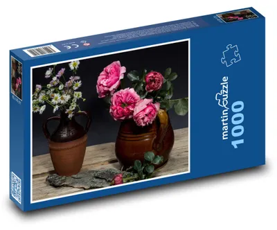 Zdjęcie produktu dla Puzzle 1000 Kwiaty w wazonie - martinpuzzle