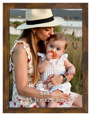 Zdjęcie produktu dla Rama do zdjęć Ditwis, brązowa, format 15x20 cm, przeznaczona do zdjęć i obrazów o wymiarach 18x13 cm, do zawieszenia na ścianie