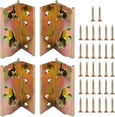 Image de 4 supports de lit, supports de lit à haute résistance, supports de lit, supports de lit avec raccords d'angle