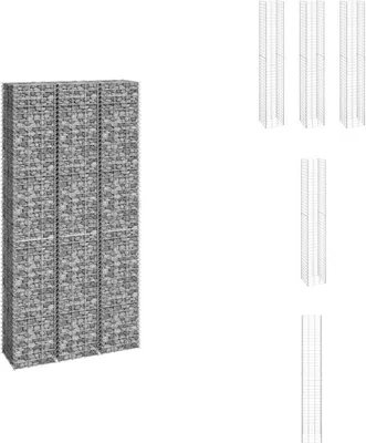 Obrázek produktu pro vidaXL Gabionové vyvýšené záhony 3 ks 30x30x200 cm železo - Květináče a květináče