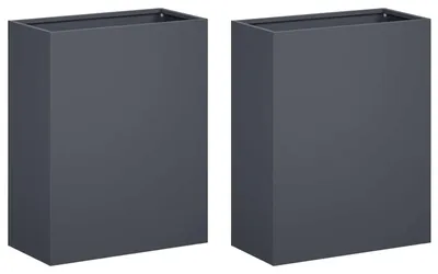 Immagine prodotto di vidaXL Vasi da giardino, 2 pezzi, antracite, 40 x 20 x 50 cm