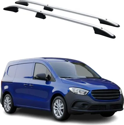 Image de Barres de toit longitudinales pour Mercedes Citan 2021-2025 Aluminium Gray 2 Pcs