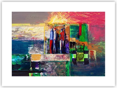Produktbild von Poster - Poster ohne Rahmen - Abstraktion modern - 40x30 cm - Wand Bild - Wanddeko - Wandbilder - Kunstposter - Wandposter - Bilder - Kunstdruck - Wanddekoration - Wandbild - P2XAA40x30-3670