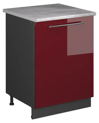 Immagine prodotto di Mobile lavello cucina Vicco Fame-Line Bordeaux lucido/Antracite 60 cm, Model 63418