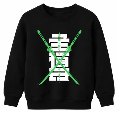 Zdjęcie produktu dla Bluza z kapturem "Katana Cyberpunk Anime Japan Y2K Samurai", czarna, rozmiar 104