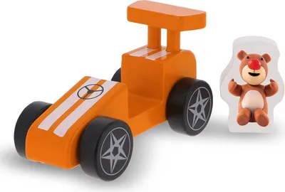 Produktbild von CREFL Holzspielzeug, Rennauto ORANGE 61696