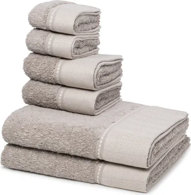 Produktbild von Möve Brooklyn 2 X Seif- 2 X Gäste- 2 X Handtuch im Set Weicher Materialmix, Hautsympathisch, pflegeleicht und strapazierfähig, Zeitlos und elegant