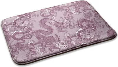 Produktbild von Teppich Wohnzimmer Schlafzimmer Modern - 90 cm x 60 cm - Drachen Und Blumen