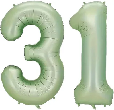 Produktbild von Folienballon 31 Jahre, grün, XL, Geburtstag