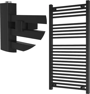Zdjęcie produktu dla Granitan | Grzejnik łazienkowy Bergen - 120x60 cm - Czarny - Nowoczesny design - Praktyczny i elegancki