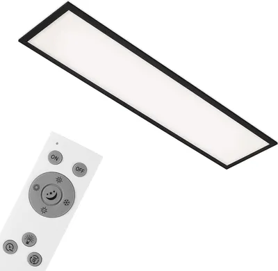Obrázok produktu pre Briloner - Moderný Moderný LED panel čierny 100 cm vrátane LED Stmievanie na teplé - Armstrong Stmievač I Stmievateľný - Plastový Obdĺžnikový - I (nevymeniteľný) LED