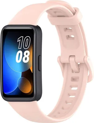 Produktbild von Bizon Armbanduhr Silikon für Huawei Band 9 / Band 8, rosa