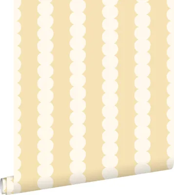 Produktbild von ESTAhome Tapete grafisches Muster Pastellgelb 0.53 x 10.05 m