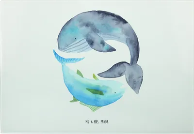 Produktbild von Mr. & Mrs. Panda Schneidebrett Walfisch Thunfisch - Weiß - Geschenk, Hackbrett, Witz, Wal, Glas, Wahl, Spruch Lustig, Lustige Sprüche, Glas-Schneidebrett, Servierplatte