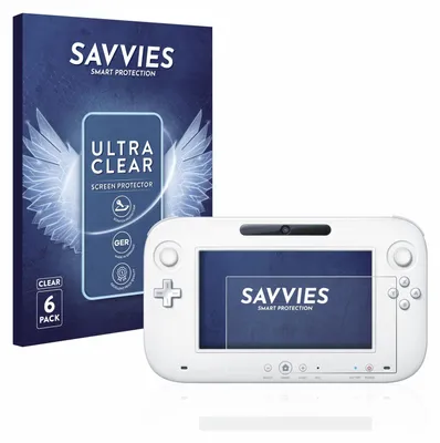 Produktbild von 6x Für Nintendo Wii U GamePad (Controller) Schutzfolie Savvies Displayschutz Display Schutz Folie Klar Transparent
