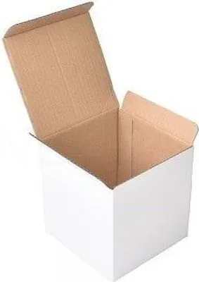 Produktbild von Kartonagen zum Verpacken – Paket 160 x 160 x 120 mm, weiß – 100 Stück