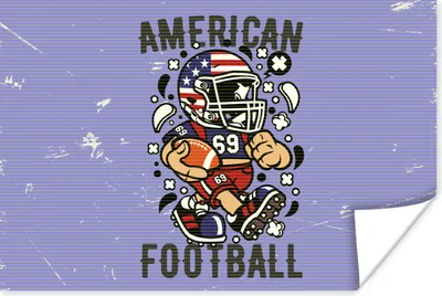 Produktbild von MuchoWow® Poster Fußball - Amerika - Jahrgang 120x80 cm - Bilder