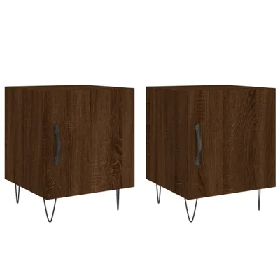Produktbild von Nachttische 2 Stk. Braun Eichen-Optik 40x40x50 cm Holzwerkstoff