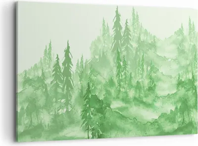 Produktbild von Bild auf Leinwand - Leinwandbild - Wald Baum Natur - 100x70cm - Wand Bild - Wanddeko - Wandbilder - Leinwanddruck - Bilder - Kunstdruck - Wanddekoration - Leinwand bilder - Wandkunst - AA100x70-4046