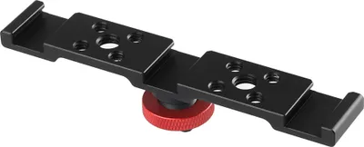 Produktbild von Dreifache Kaltschuhhalterung aus Aluminium fuer die LED-Lichtmontage des Kameramikrofons