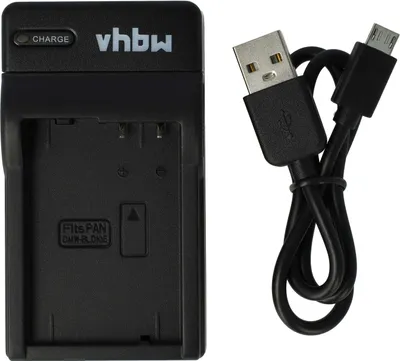Produktbild von vhbw USB-C Ladegerät kompatibel mit Panasonic Lumix DMC-GX1, DMW-GF2KK, DMC-GX1X Kamera - Ladeschale + USB-C Kabel Ladeanzeige