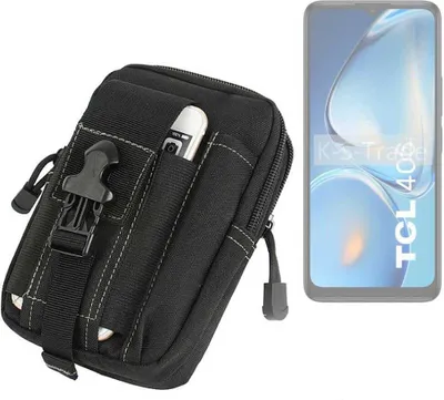 Produktbild von K-S-Trade Gürtel Tasche kompatibel mit TCL 406i Gürteltasche Holster Schutz Hülle Handy Hülle Smartphone outdoor Handy-Hülle schwarz