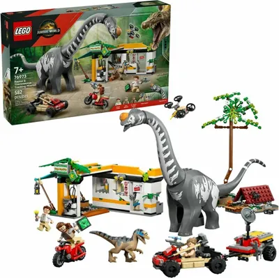 Immagine prodotto di Set di costruzione Lego JURASSIC WORLD 76973 Missione di inseguimento di Raptor e Titanosauri
