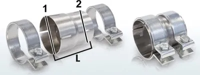 Produktbild von HJS Reduzierrohr Abgasanlage 90 60 5531 125mm Edelstahl