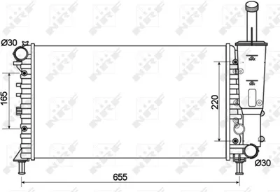 Obrázok produktu pre Chladič, chladenie motora NRF 53124