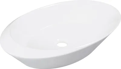 Produktbild von Kerra Keramik Waschbecken KR-9036 weiß glänzend, 38x61cm, oval