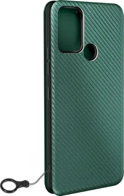 Produktbild von Avizar, Nokia C22 Carbon Portemonnaie-Hülle Trageschlaufe, Dunkelgrün