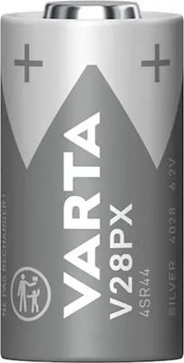 Immagine prodotto di Varta Primary Silver Batterie V28 PX / 4 SR 44, ossido di nichel (NiOx), 6,2 V, 145 mAh, 13 mm, 13 mm, 25,2 mm