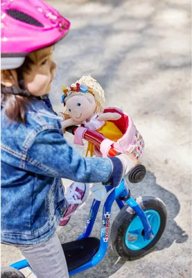 Image de HABA Lilli and Friends Siège de vélo pour poupées Blumenwiese, siège de poupée pour poupées HABA, polyester, 304109