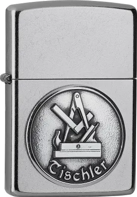 Produktbild von Zippo Feuerzeug Tischler Emblem Zunftwappen chrome Sturmfeuerzeug Benzin