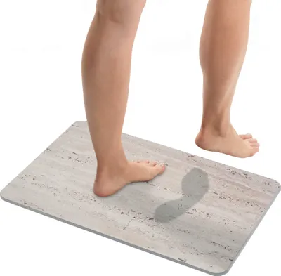 Image de Tapis de bain WENKO Mod. Puna Gris, en diatomite naturelle