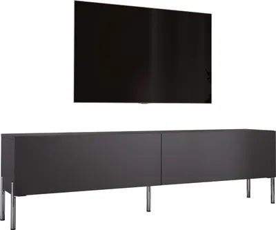 Produktbild von TV-SCHRANK : Anthrazit mit Beinen in Chrom, 170 x 52 x 32 cm