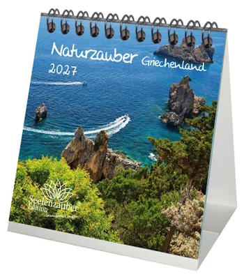 Produktbild von Naturzauber Griechenland Tischkalender 10x10cm für 2027 Natur Landschaft Meer Reise Strand Urlaub - Seelenzauber