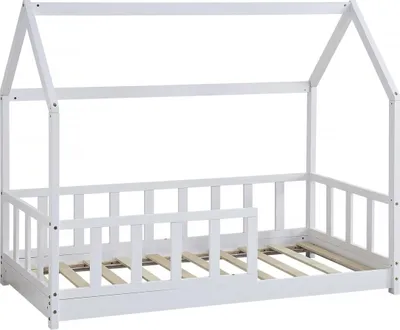 Produktbild von Kinderbett mit Dach aus Holz "Charlotte"  - Weiß - 80 x 160 cm