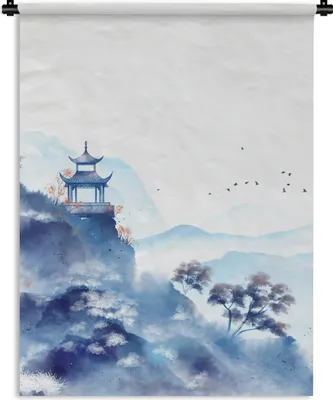 Produktbild von MuchoWow® Wandteppich Wandbehang Malerei - Ölfarbe - Natur 150x200 cm Tapisserie Dekoration Wandtuch - Wandaufhängung - Moderner