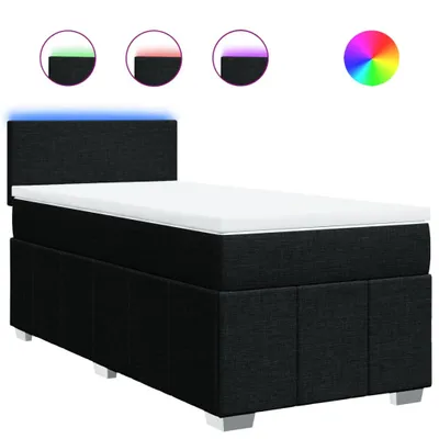 Produktbild von vidaXL Boxspringbett mit Matratze Schwarz 80x200 cm Stoff