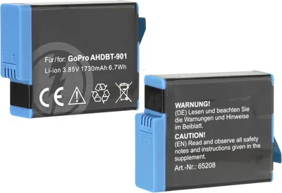 Produktbild von LogiCell Li-Ion Akku 1730mAh für GoPro Hero 9 / Hero 9 Black / Hero 10 / Hero 11 / Hero 12 AHDBT-901 ADBAT001 ADDBD-211