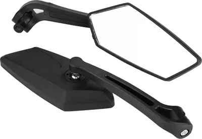 Obrázok produktu pre Sada 2 ks motocyklových čiernych L & R Bar retro bočných zrkadiel