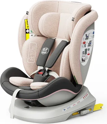Produktbild von Tweety Plus DELUXE iSizeLightPink Kindersitz mit 360 Grad drehbarem Isofix-System-BUF BOOF 0, 36 kg