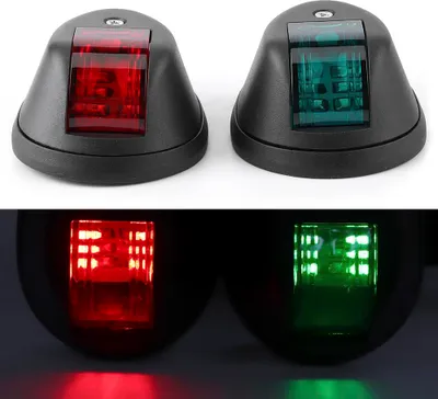 Obrázek produktu pro DC12V-24V 3W LED navigační světelná signální lampa IP66 vodotěsná pro námořní loď yachtblack
