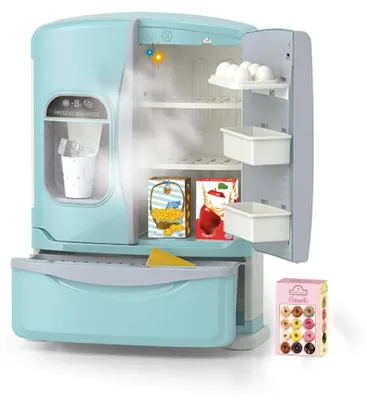 Produktbild von Kinderkühlschrank Spielküche Spielzeugkühlschrank - Licht und Geräusche - 30 x 40,2 x 11,5 cm - Mit Dampfeffekt - Ab 3 Jahren